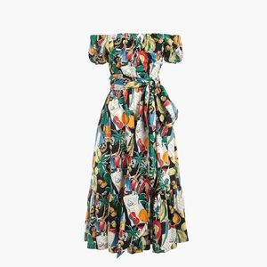 J. Crew off-the-shoulder Ruffle Hem Dress